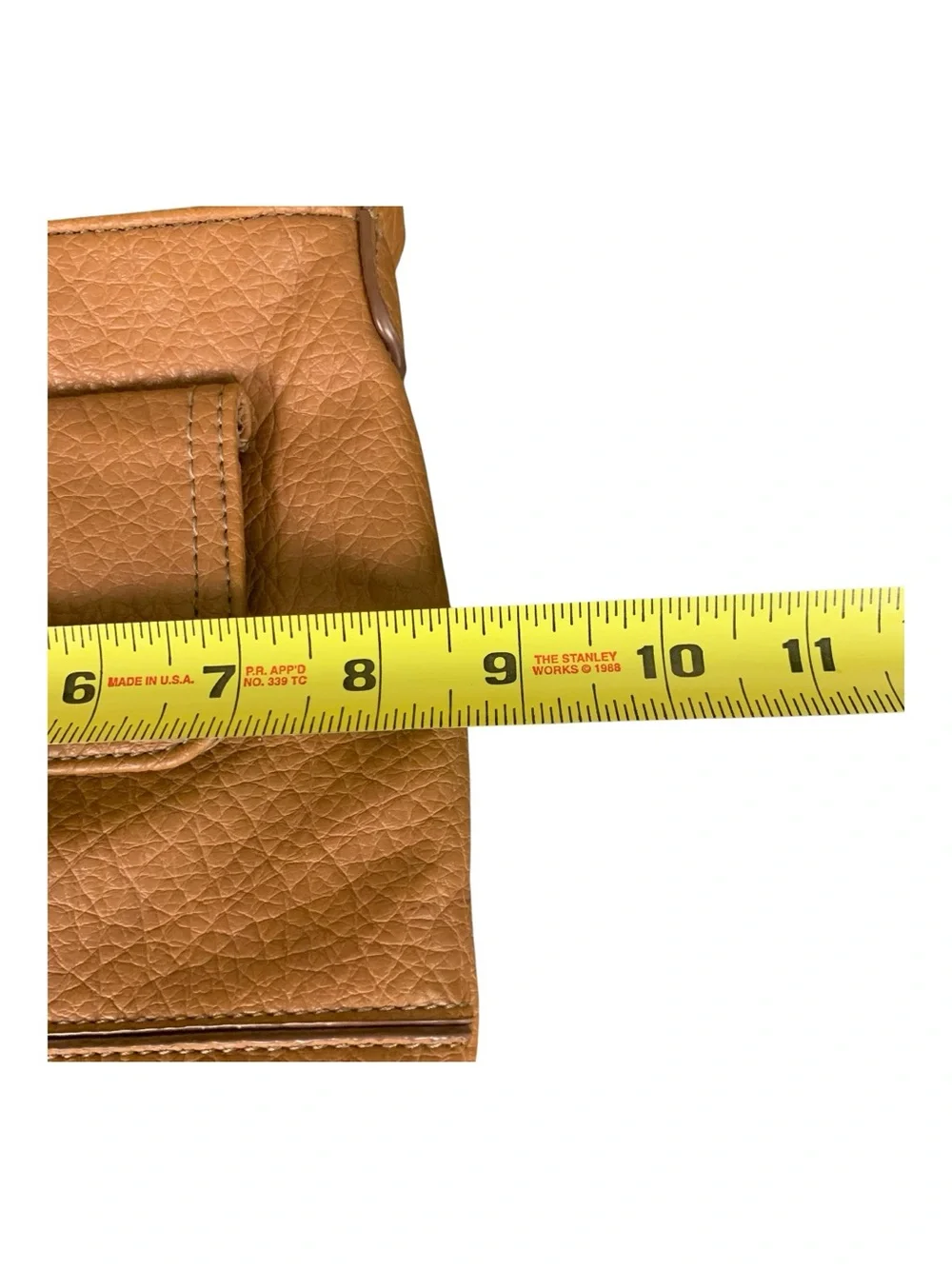 Nine West Tan Faux Leather Crossbody‎ Bag Adjustable Strap Travel Errands